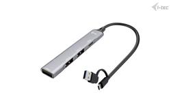  i-tec USB-A/USB-C Metal HUB 1x USB-C 3.1 + 3x USB 2.0