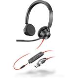 Náhlavná súprava Poly Blackwire 3325 MS USB-C/A + 3,5 mm jack