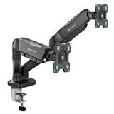 ONKRON Dualny plynový stolný držiak pre 13 až 32"LED monitory do 8 kg, čierny